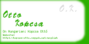 otto kopcsa business card